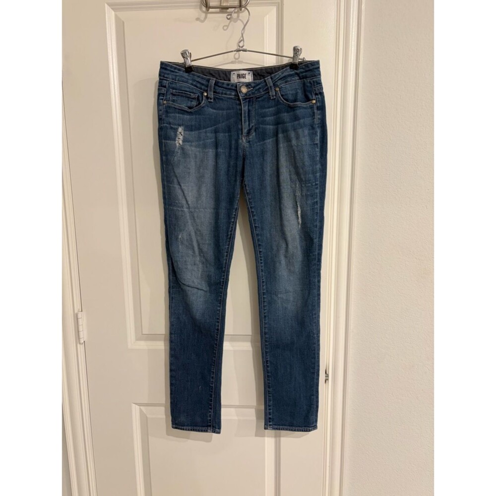PAIGE Dark Blue Jimmy Jimmy Skinny Jeans - Picture 2 of 5